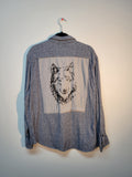 Wolf print long sleeve XXL