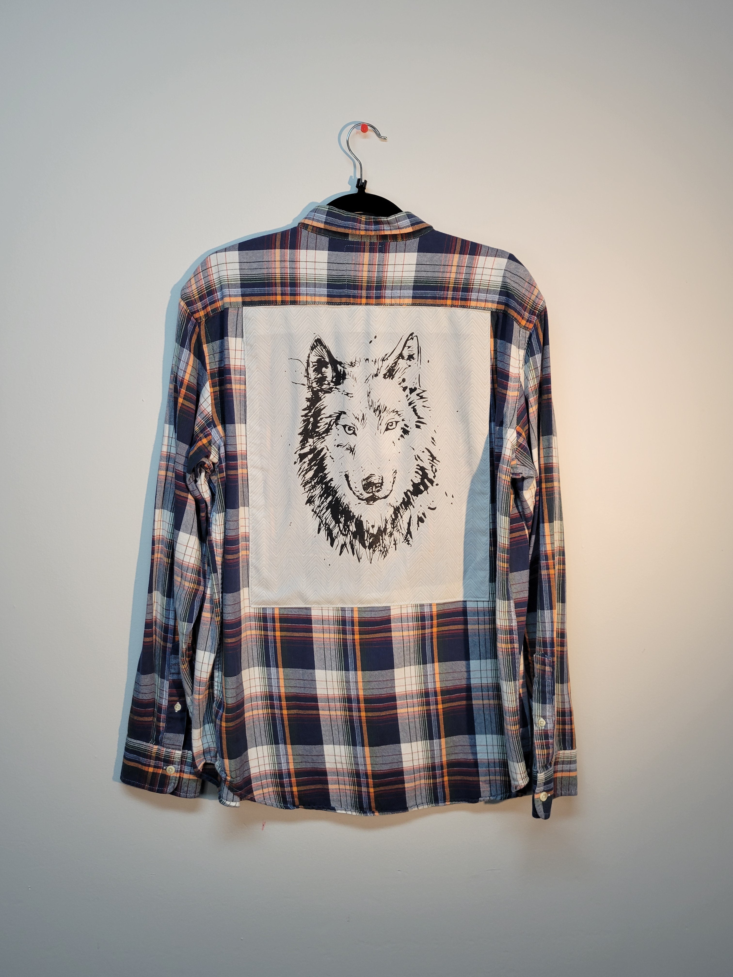 Wolf print long sleeve L