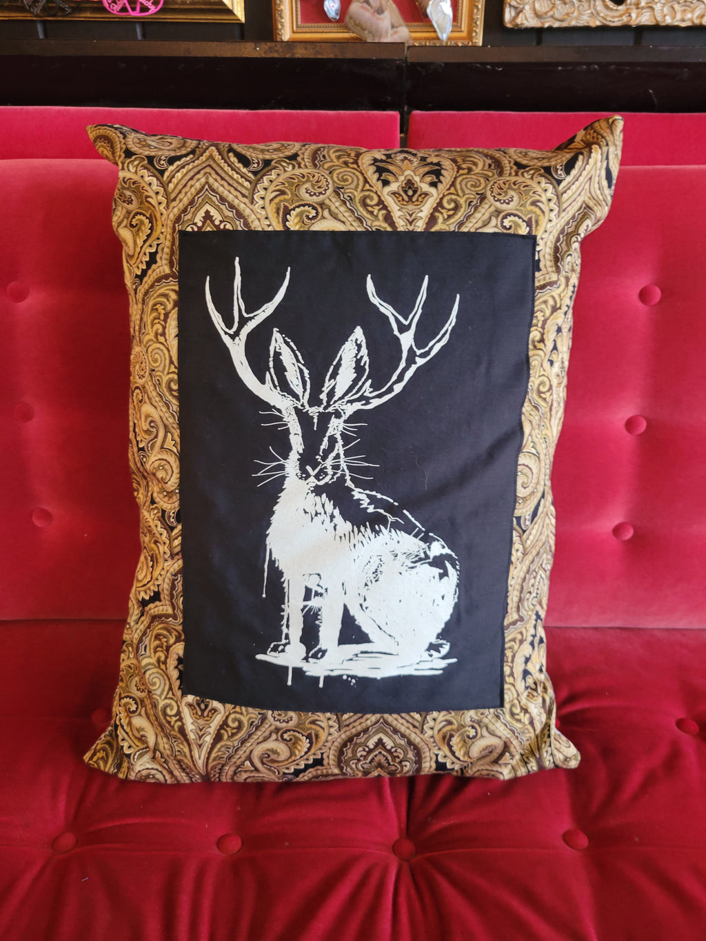 Jackalope pillow